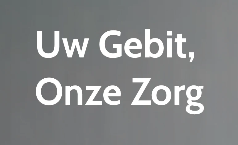 The homepage headline in Cabin: Uw Gebit, Onze Zorg