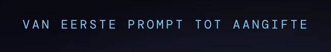 The label van eerste prompt tot aangifte in DM Mono
