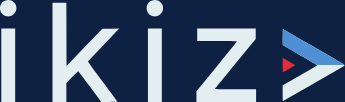 Advocatenkantoor Ikiz logo, on midnight blue