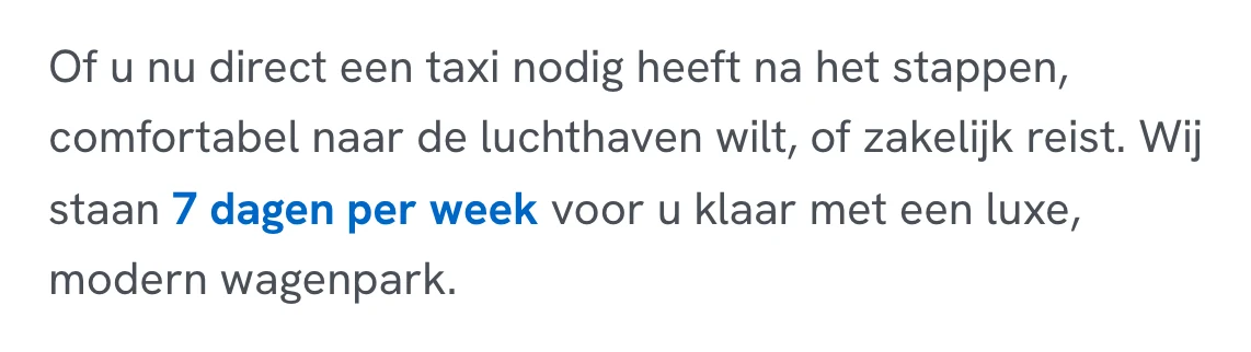 Body text of the homepage in Hanken Grotesk