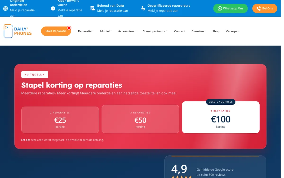 De website van Daily Phones