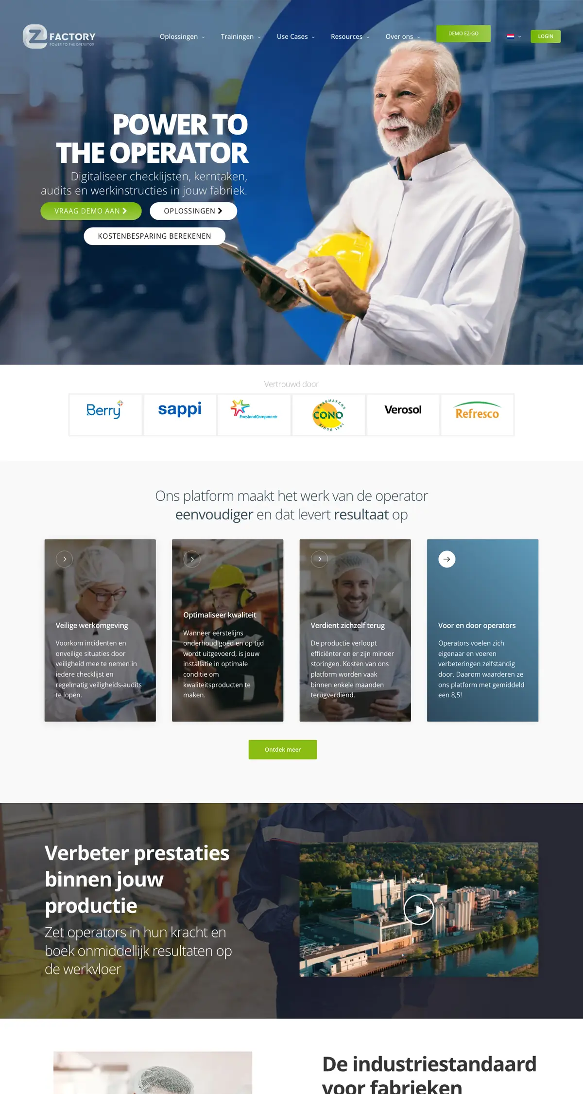 The EZ Factory website on a laptop