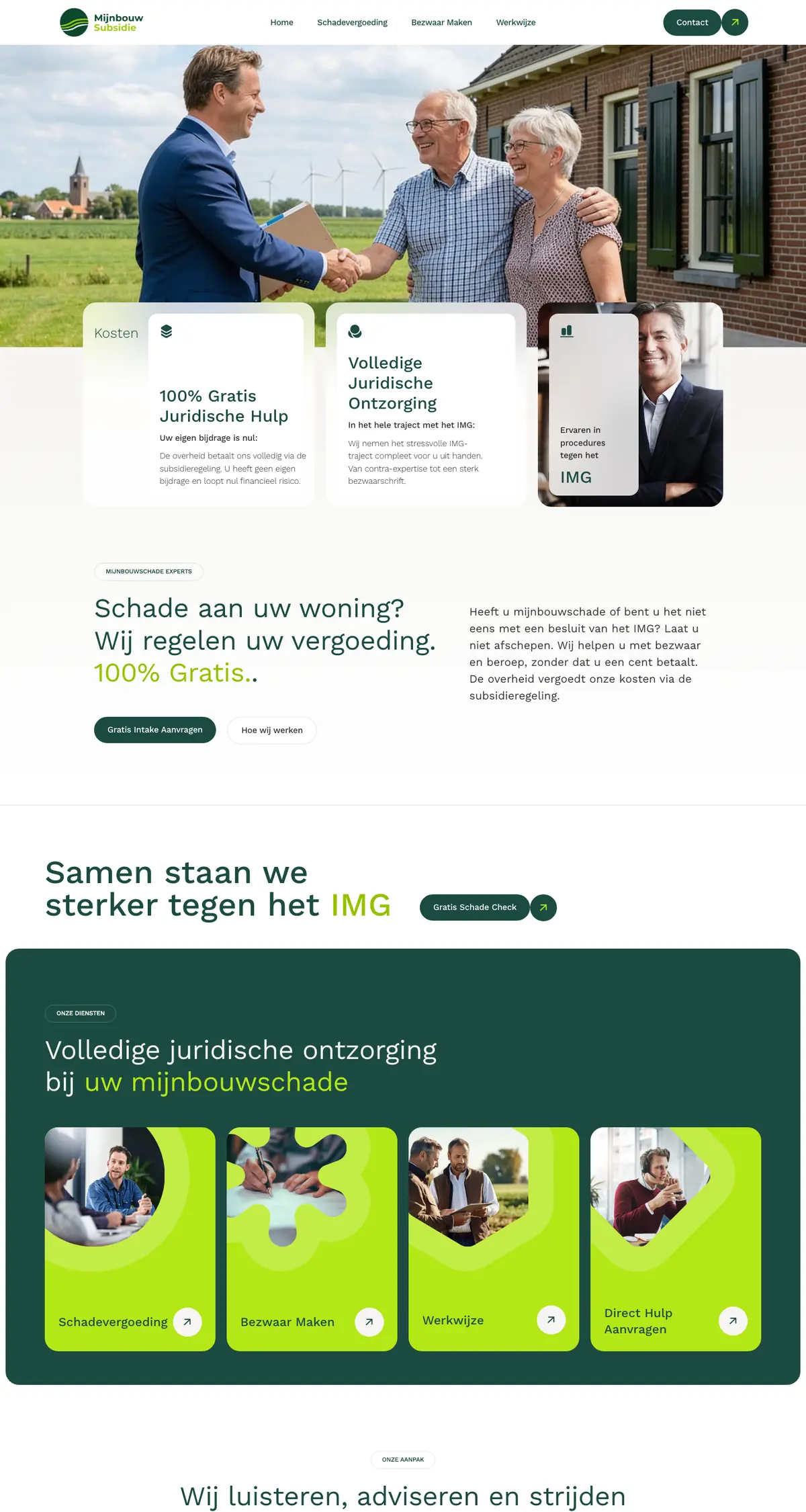 The MijnbouwSubsidie website on a laptop