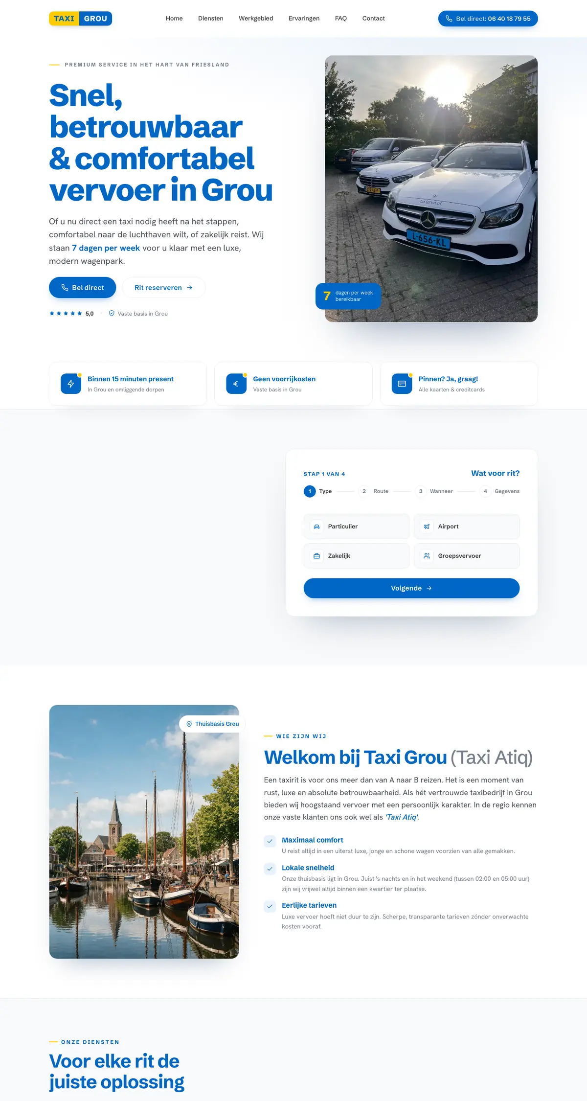 The Taxi Grou website on a laptop